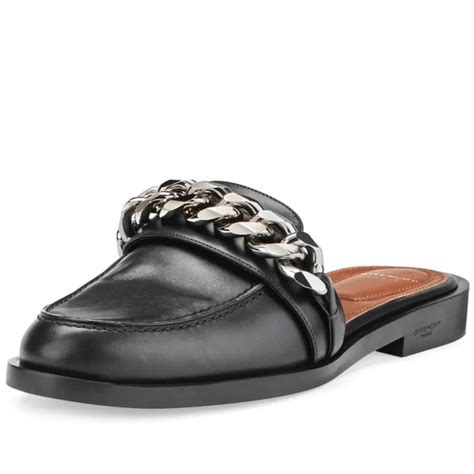 givenchy chain leather loafer mule|Givenchy Chain Leather Loafer Mule, Black.